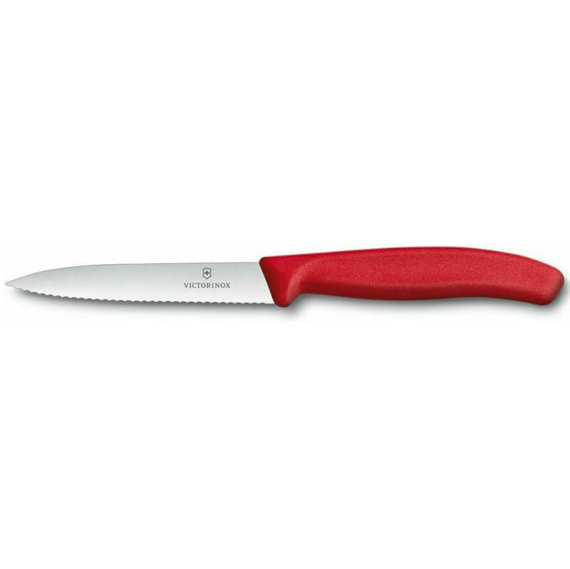 Victorinox Swiss Classic Μαχαίρι Κουζίνας (Μυτερό, Οδοντωτό) Από Ανοξείδωτο Ατσάλι Σε Κόκκινο 10cm (6.7731) - Image 1