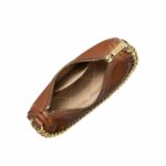 Michael Kors 35F4G1QC1L Pouchette Δερμάτινη Γυναικεία Τσάντα Χιαστί / Ώμου Σε Καφέ - Image 2