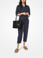 Michael Kors 35F0GTVT9L Optic Black Δερμάτινη Γυναικεία Τσάντα Ώμου Σε Μαύρο - Image 4