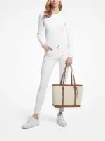 Michael Kors 35S0GTVT1V Δερμάτινη Γυναικεία Τσάντα Ώμου Σε Λευκό - Image 4