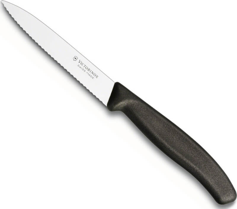 Victorinox Swiss Classic Μαχαίρι Κουζίνας Οδοντωτό, Μυτερό Από Ανοξείδωτο Ατσάλι Σε Μαύρο 10cm (6.7733) - Image 2