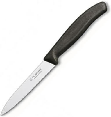 Victorinox Swiss Classic Μαχαίρι Κουζίνας Οδοντωτό, Μυτερό Από Ανοξείδωτο Ατσάλι Σε Μαύρο 10cm (6.7733) - Image 3