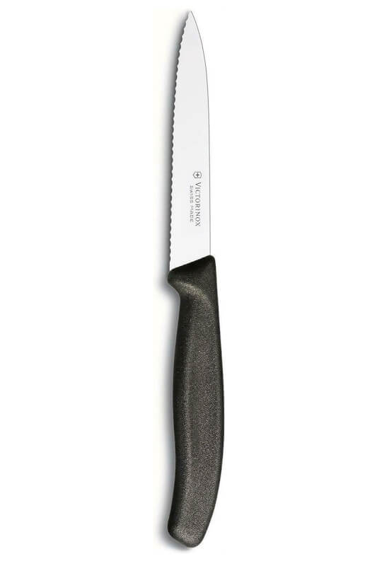 Victorinox Swiss Classic Μαχαίρι Κουζίνας Οδοντωτό, Μυτερό Από Ανοξείδωτο Ατσάλι Σε Μαύρο 10cm (6.7733) - Image 4