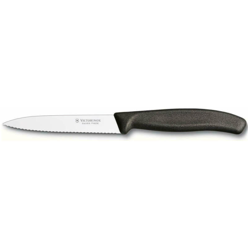Victorinox Swiss Classic Μαχαίρι Κουζίνας Οδοντωτό, Μυτερό Από Ανοξείδωτο Ατσάλι Σε Μαύρο 10cm (6.7733) - Image 1