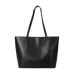 Foxer 958V422F Δερμάτινη Γυναικεία Τσάντα Shopper / Ώμου Σε Μαύρο