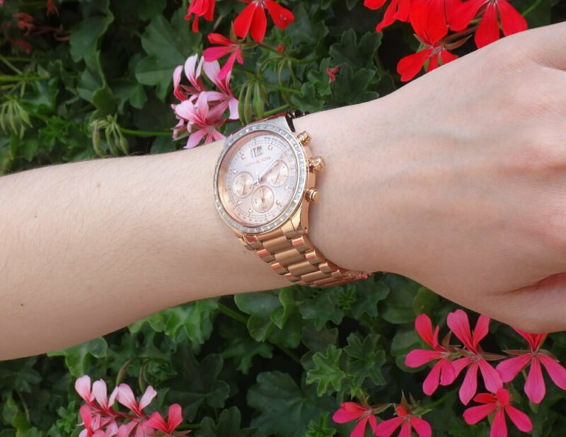 Michael Kors Brinkley Ρολόι Χρονογράφος Με Ροζ Χρυσό Μεταλλικό Μπρασελέ MK6204 - Image 4