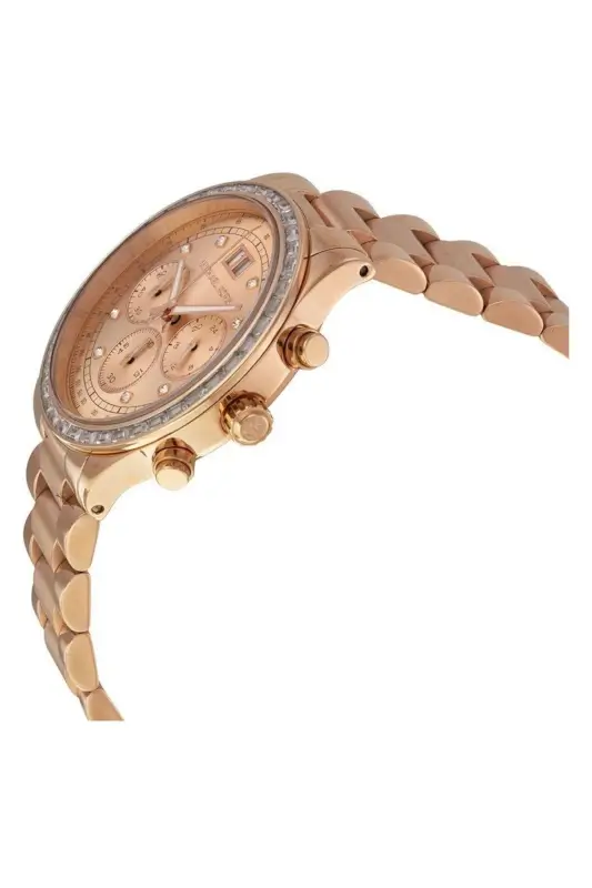 Michael Kors Brinkley Ρολόι Χρονογράφος Με Ροζ Χρυσό Μεταλλικό Μπρασελέ MK6204 - Image 2