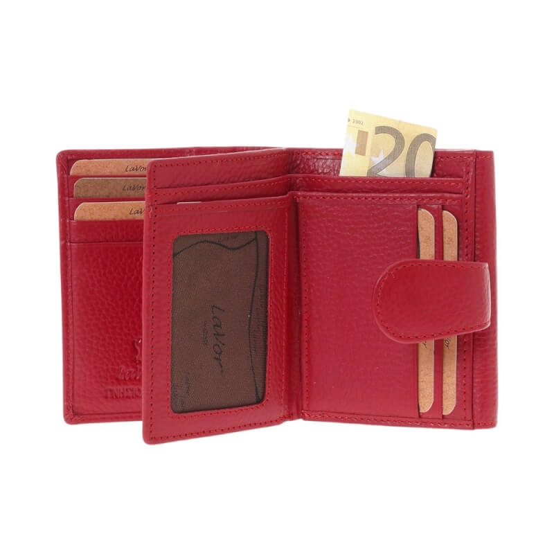 Lavor 1-6162 Δερμάτινο Μικρό Γυναικείο Πορτοφόλι Με RFID Κόκκινο - Image 2