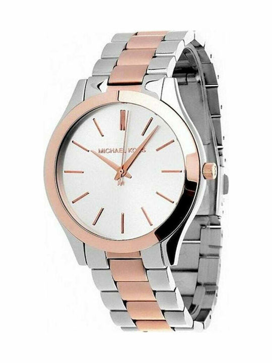 Michael Kors Slim Runway Ρολόι με Ροζ Χρυσό Μεταλλικό Μπρασελέ MK3204 - Image 3