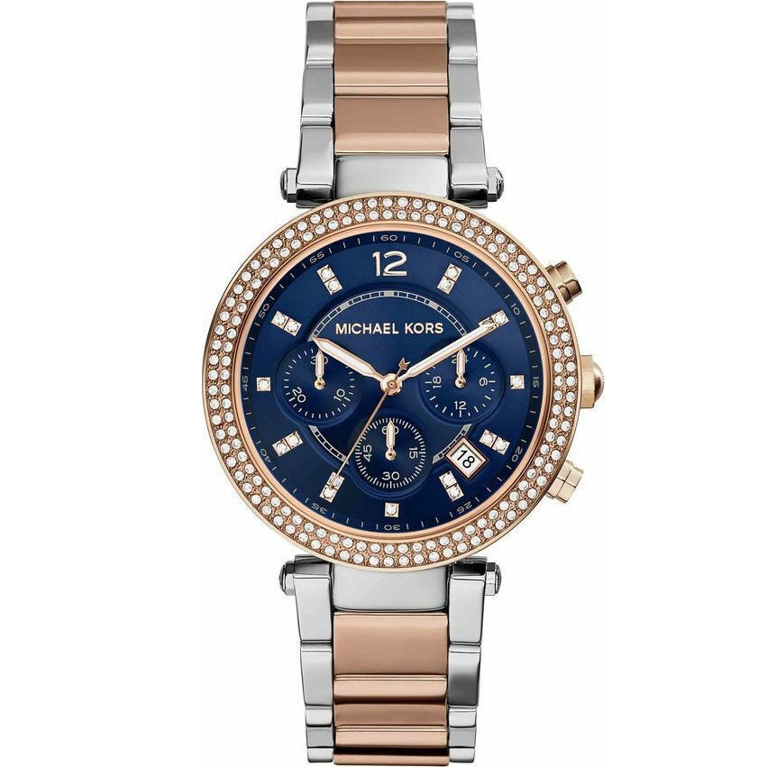 Michael Kors Parker Ρολόι Χρονογράφος Με Ροζ Χρυσό Μεταλλικό Μπρασελέ MK6141 - Image 1