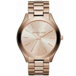 Michael Kors Slim Runway Ρολόι με Ροζ Χρυσό Μεταλλικό Μπρασελέ MK3205