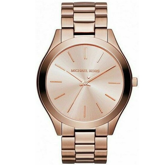 Michael Kors Slim Runway Ρολόι με Ροζ Χρυσό Μεταλλικό Μπρασελέ MK3205 - Image 1