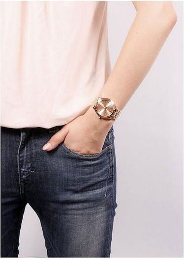 Michael Kors Slim Runway Ρολόι με Ροζ Χρυσό Μεταλλικό Μπρασελέ MK3205 - Image 3
