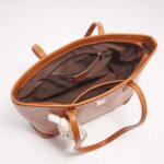 Foxer 9158195F PVC Γυναικεία Τσάντα Χειρός / Ώμου Σε Καφέ - Image 4