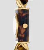 Michael Kors Stainless Steel Bracelet Καφέ Χρυσό Μεταλλικό Μπρασελέ MK4808 - Image 4