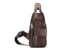 Bull Captain XB 018 Δερμάτινη Ανδρική Τσάντα Ώμου / Χιαστί Σε Χρώμα Καφέ