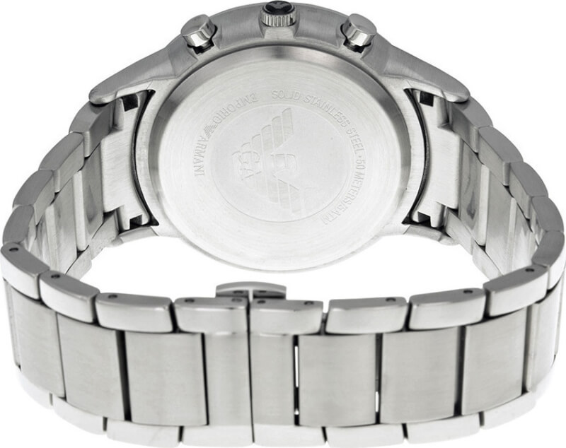 Emporio Armani Renato Ρολόι Χρονογράφος με Ασημί Μεταλλικό Μπρασελέ AR2434 - Image 3