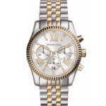 Michael Kors Lexington Ρολόι Χρονογράφος Με Μεταλλικό Μπρασελέ Σε Χρυσό MK5955