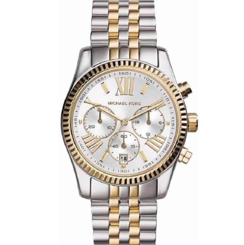 Michael Kors Lexington Ρολόι Χρονογράφος Με Μεταλλικό Μπρασελέ Σε Χρυσό MK5955