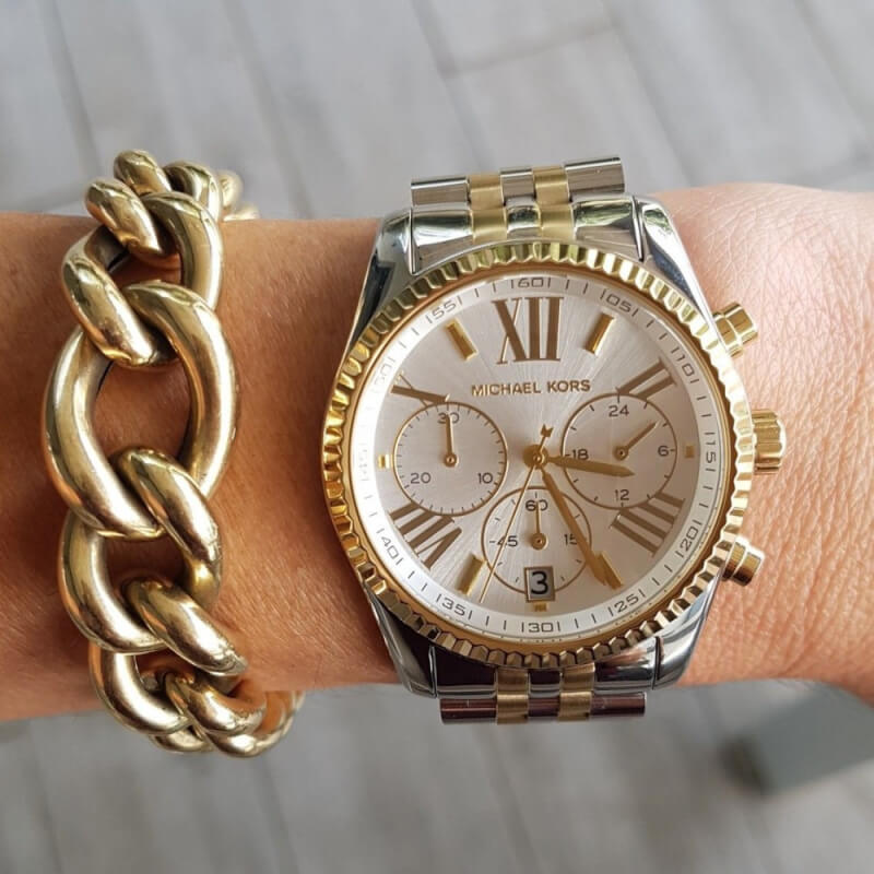 Michael Kors Lexington Ρολόι Χρονογράφος Με Μεταλλικό Μπρασελέ Σε Χρυσό MK5955 - Image 3