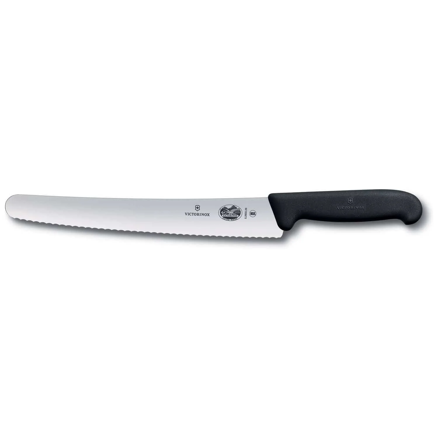 Victorinox Fibrox Μαχαίρι Τεμαχισμού-Ζαχαροπλαστικής Οδοντωτό από Ανοξείδωτο Ατσάλι 26cm (5.2933.26)