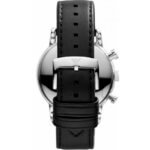Emporio Armani Ρολόι Χρονογράφος Classic με Δερμάτινο Λουράκι σε Μαύρο AR1733 - Image 4