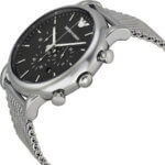 Emporio Armani Classic Ρολόι Χρονογράφος με Ασημί Μεταλλικό Μπρασελέ AR1808 - Image 6