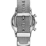 Emporio Armani Classic Ρολόι Χρονογράφος με Ασημί Μεταλλικό Μπρασελέ AR1808 - Image 7