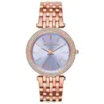 Michael Kors Stainless Steel Bracelet Darci Ρολόι Με Ροζ Χρυσό Μεταλλικό Μπρασελέ MK3400