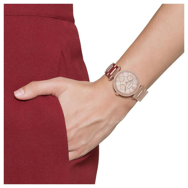 Michael Kors Parker Ρολόι Χρονογράφος Με Μεταλλικό Μπρασελέ σε Ροζ Χρυσό χρώμα MK5616 - Image 2
