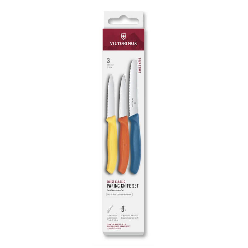victorinox_set_machairia_apo_anoxeidoto_atsali_6_7116_32c1_3tmch Victorinox Swiss Classic Paring Knife Με Μήκος Λεπίδας 8-11cm Από Ανοξείδωτο Ατσάλι Πολύχρωμα Set 3 ΤΕΜ (6.7116.32C1) - Image 1