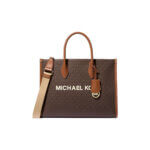 Michael Kors 35R5G7ZT2BBRO Δερμάτινη Γυναικεία Τσάντα Χειρός / Ώμου Σε Καφέ