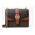 Michael Kors 35S5GGRC1BBRO Δερμάτινη Γυναικεία Τσάντα Ώμου Σε Καφέ