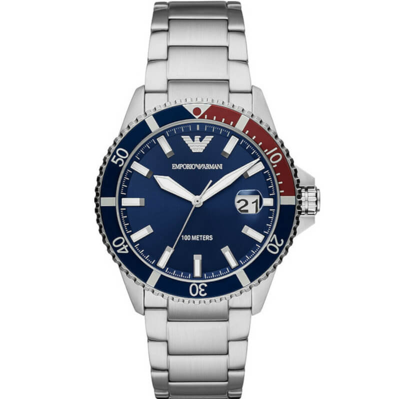 Emporio Armani Renato Ρολόι με Ασημί Μεταλλικό Μπρασελέ AR11339 - Image 1