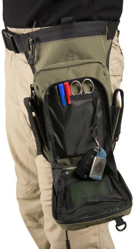Pentagon K16023-01 Στρατιωτικό Τσαντάκι Μηρού Από Πολυεστέρα Σε Χρώμα Μαύρο 3,7Lt - Image 4