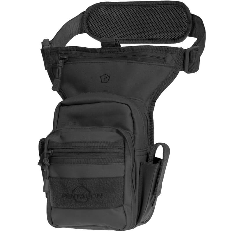 pentagon_max_s_2_0_k16023_01_black1 Pentagon K16023-01 Στρατιωτικό Τσαντάκι Μηρού Από Πολυεστέρα Σε Χρώμα Μαύρο 3,7Lt - Image 1