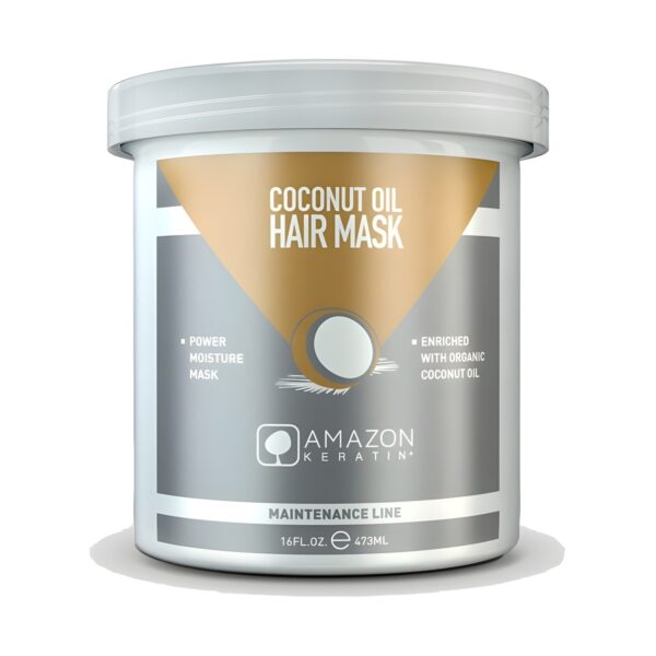 Μάσκα μαλλιών Amazon Keratin Coconut Oil Hair Mask, 473 ml