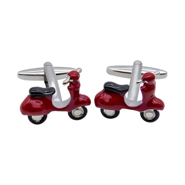 Ατσάλινα ανδρικά μανικετόκουμπα Original Men's Fashion Vespa, κόκκινο