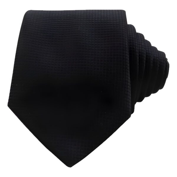 Λεπτή ανδρική γραβάτα Original Men's Fashion Black Blocks 6 εκ., μαύρη