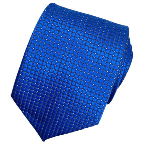 Ανδρική συνθετική γραβάτα Original Men's Fashion πουά, μπλε, 8 εκ.