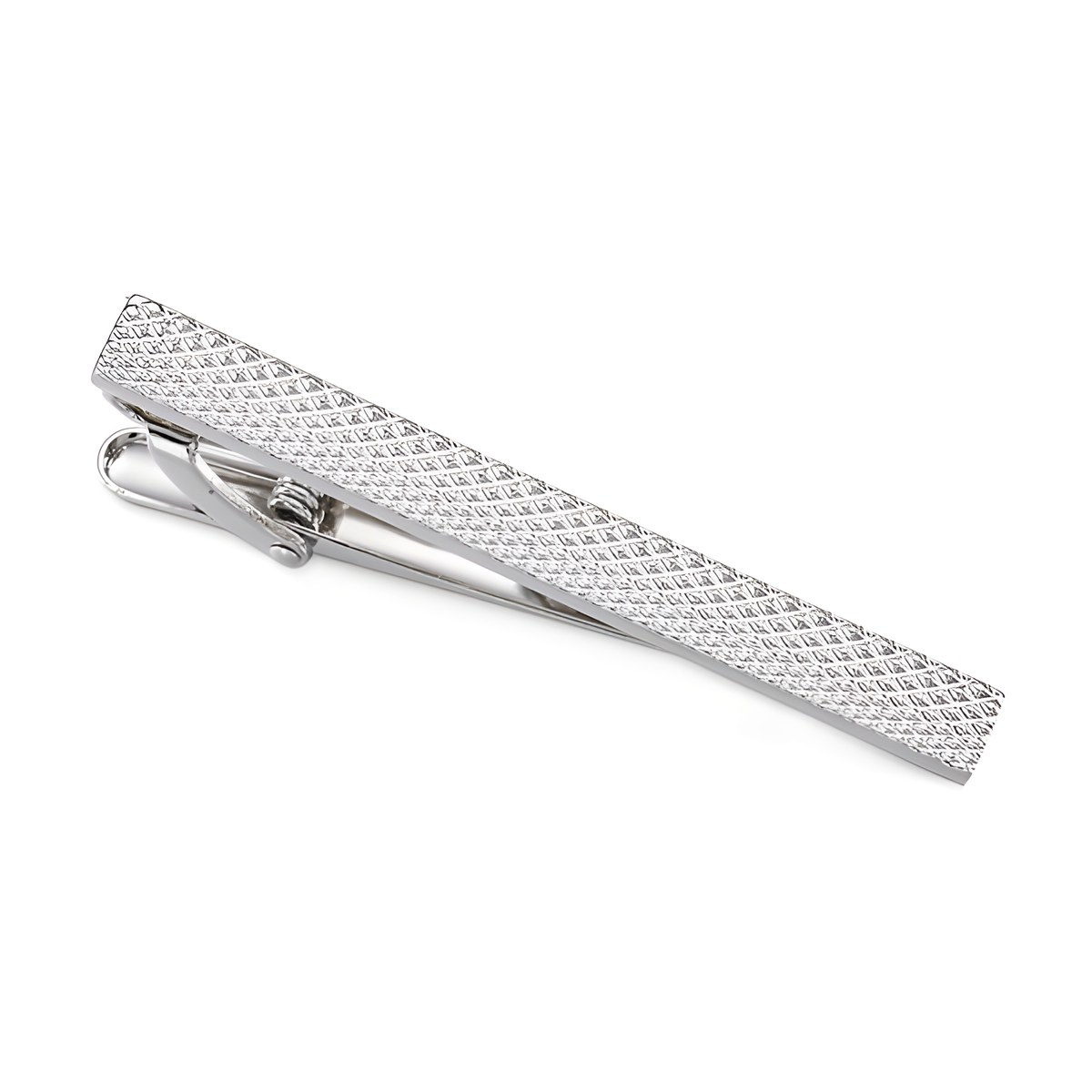 Ατσάλινο ανδρικό clip γραβάτας Original Men's Fashion Luxuri Silver, ασημί