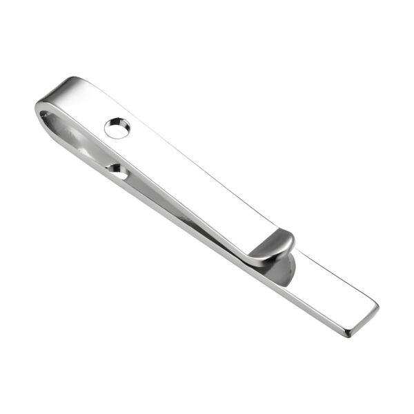 Ατσάλινο ανδρικό clip γραβάτας Original Men's Fashion Plain Silver, ασημί