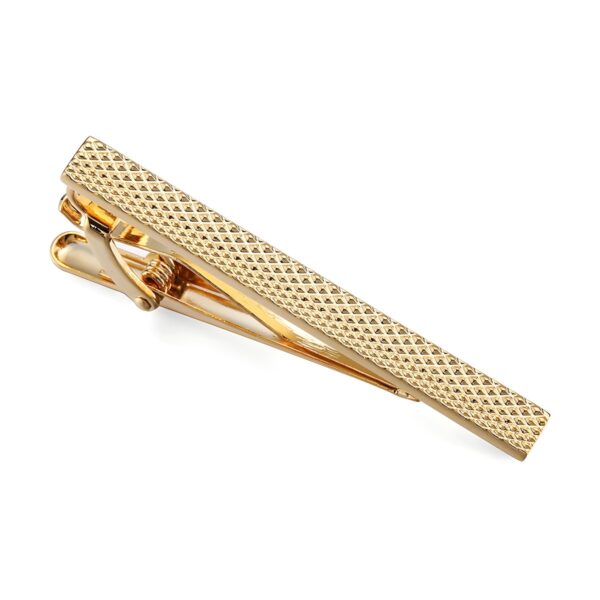 Ατσάλινο ανδρικό clip γραβάτας Original Men's Fashion Luxury Gold, χρυσό
