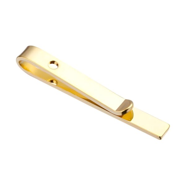 Ατσάλινο ανδρικό clip γραβάτας Original Men's Fashion Plain Gold, χρυσό