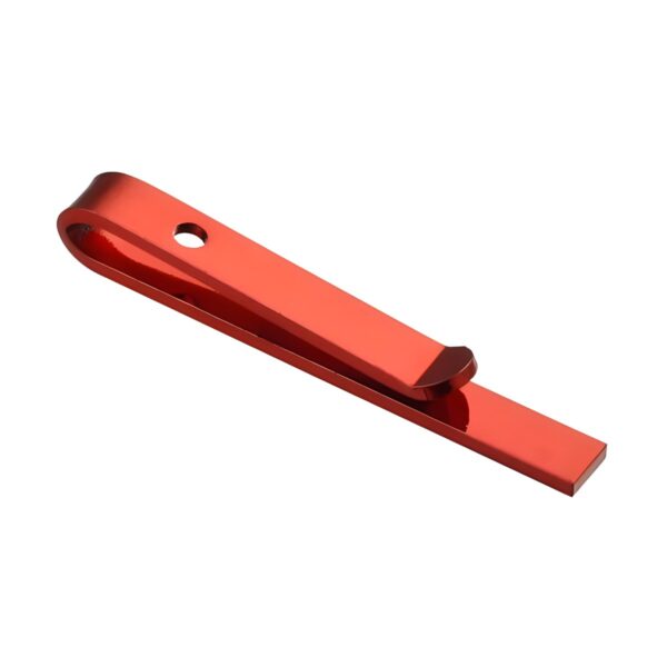 Ατσάλινο ανδρικό clip γραβάτας Original Men's Fashion Plain Red, κόκκινο