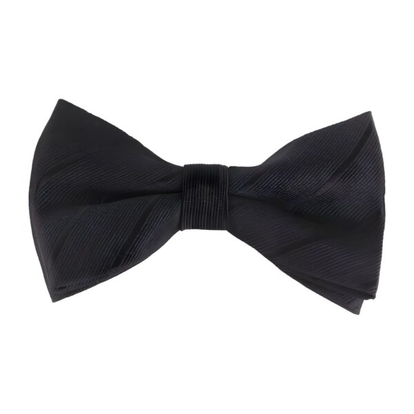 Υφασμάτινο ανδρικό παπιγιόν Original Men's Fashion Black Stripes, μαύρο