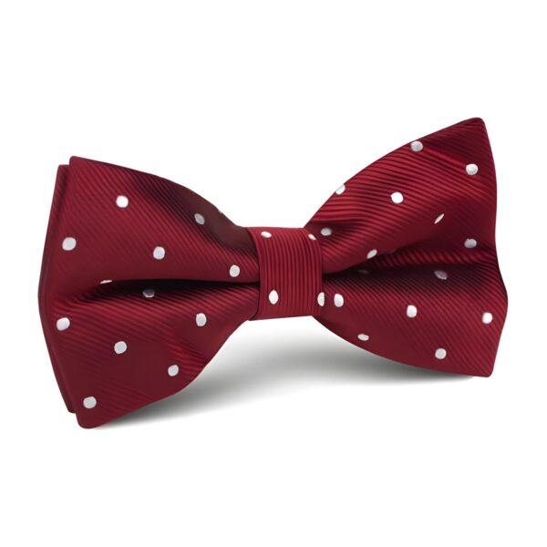 Υφασμάτινο ανδρικό παπιγιόν Original Men's Fashion πουά, μπορντό