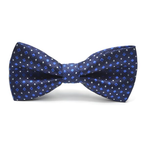 Υφασμάτινο ανδρικό παπιγιόν Original Men's Fashion Blue Squares, navy blue