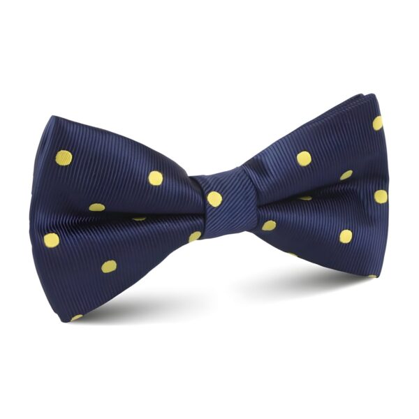 Υφασμάτινο ανδρικό παπιγιόν Original Men's Fashion με χρυσό πουά, μπλε