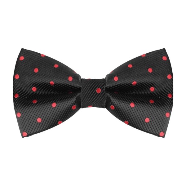 Υφασμάτινο ανδρικό παπιγιόν Original Men's Fashion Red Dots, μαύρο